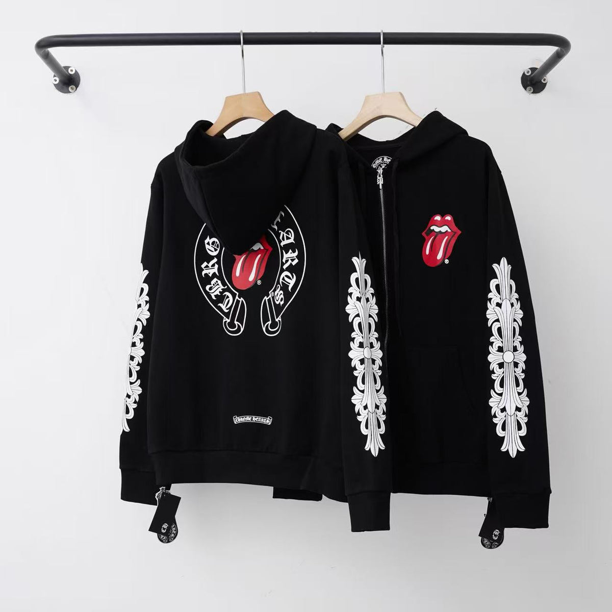 Chrome Hearts Red Lips hooded sweatshirt jacket