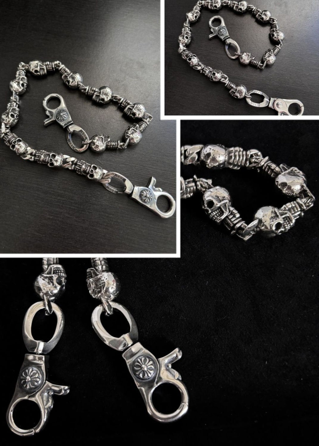 Chrome Hearts double lobster buckle versatile pants chain