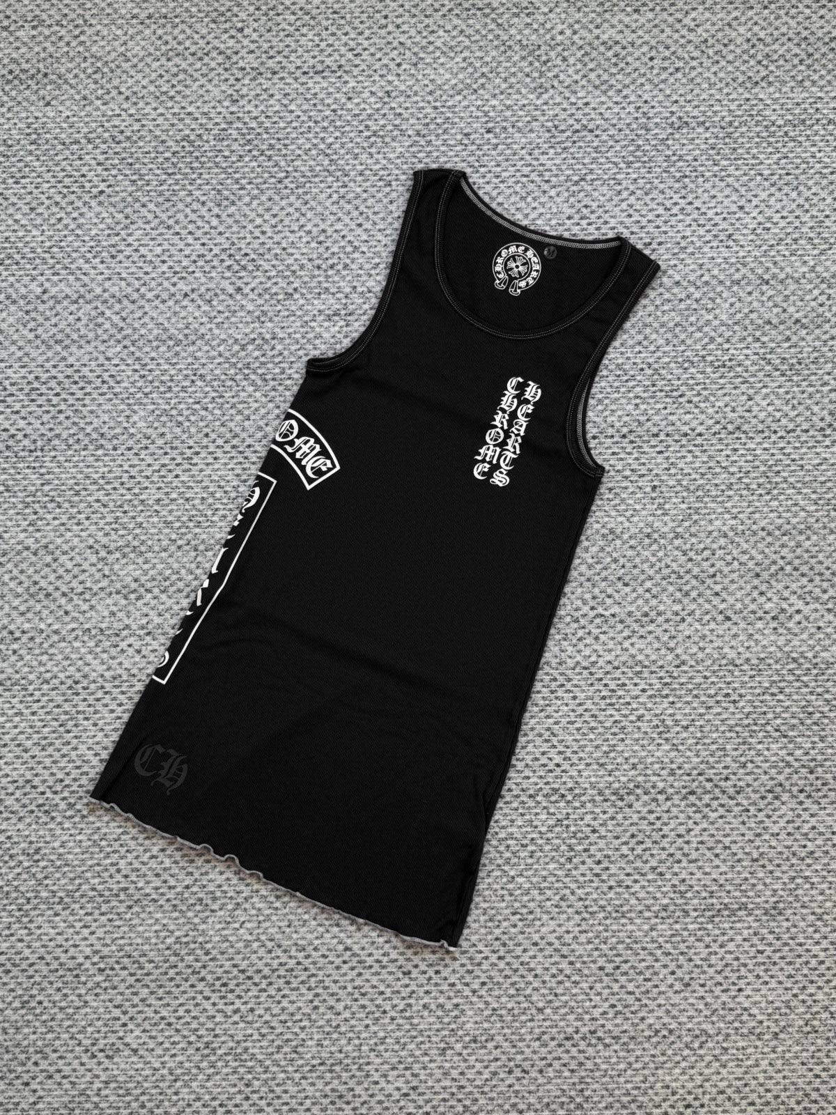 Chrome Hearts Sanskrit letters slim hottie style vest skirt