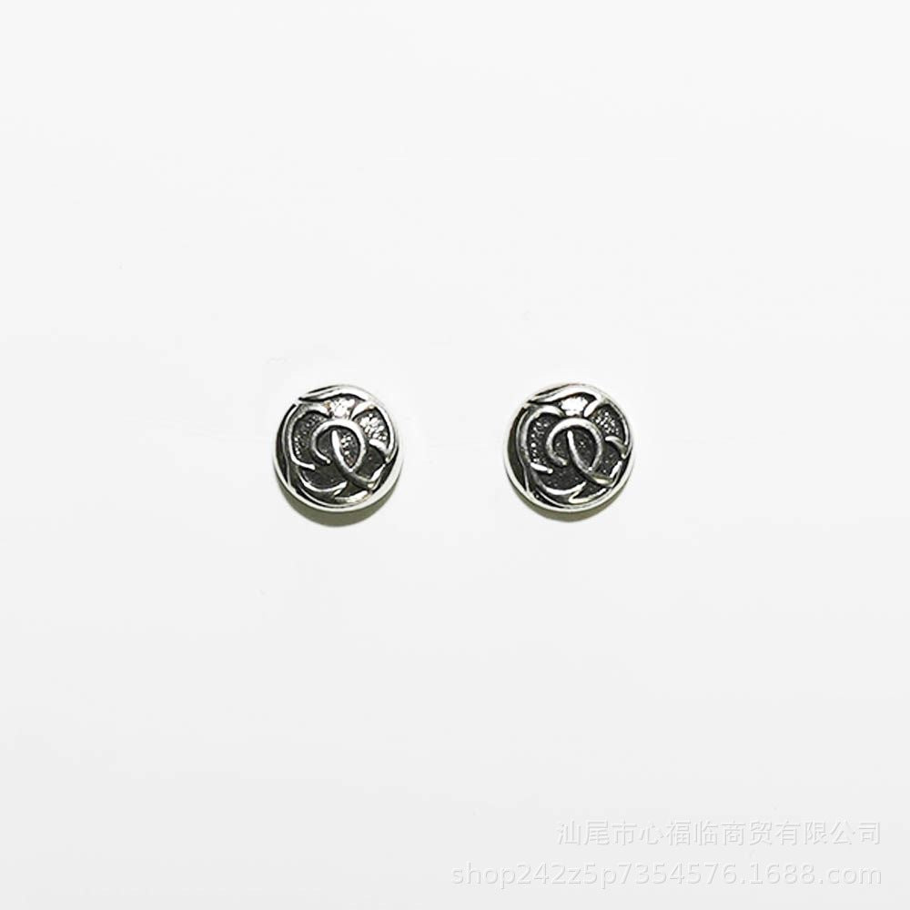 Chrome Hearts cross flower cross earrings