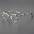 chrome hearts retro half-frame glasses frames