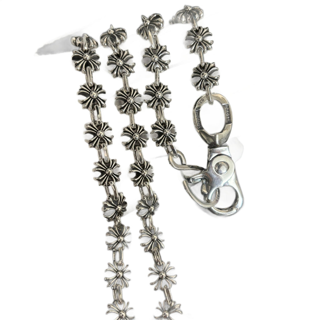 Chrome Hearts cross-stitch chain pants chain bag pendant