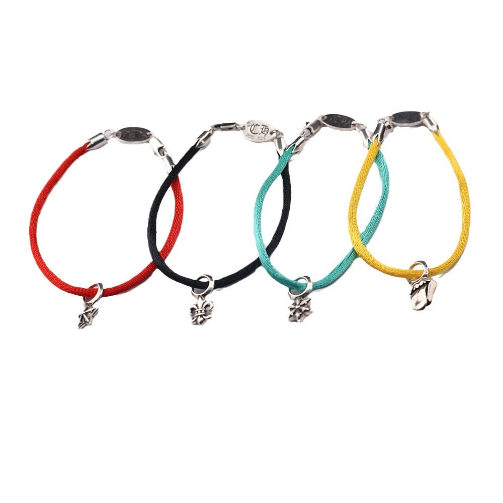 Chrome Hearts hexagonal anchor tongue rope bracelet