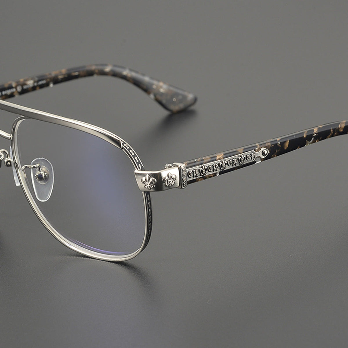 Chrome Hearts Hand-Engraved Aviator Glasses