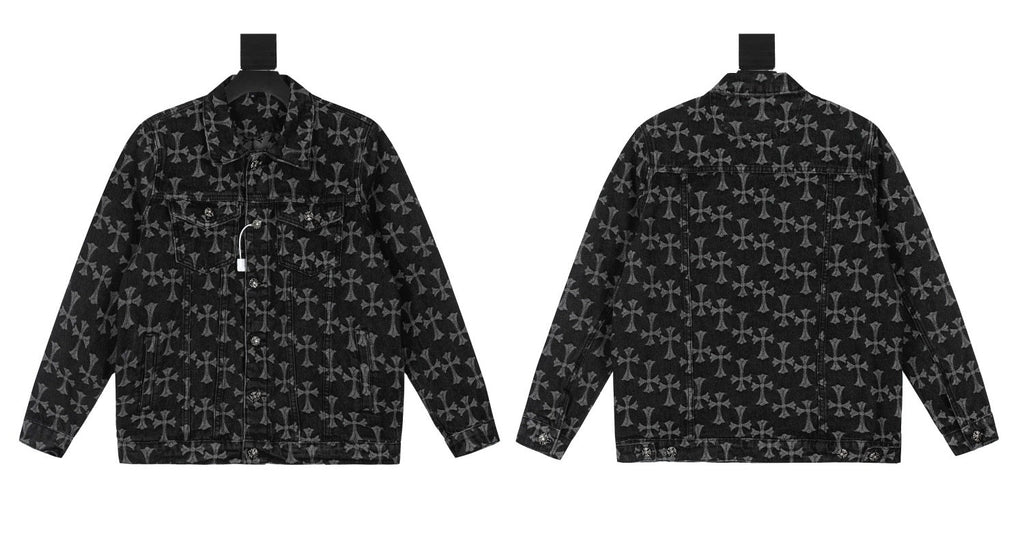 Chrome Hearts Cross Leather Jeans