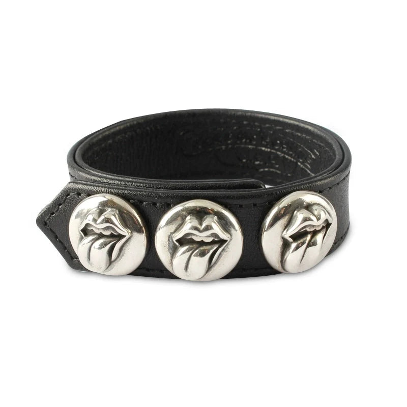 Chrome Hearts S925 sterling silver leather bracelet