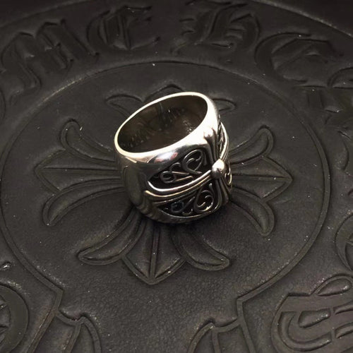 925 sterling silver chrome hearts oversized guardian rings