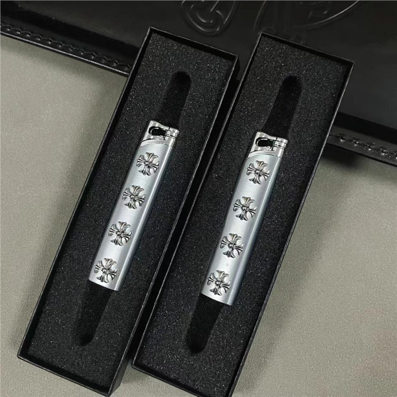 chrome hearts brushed heavy metal lighter