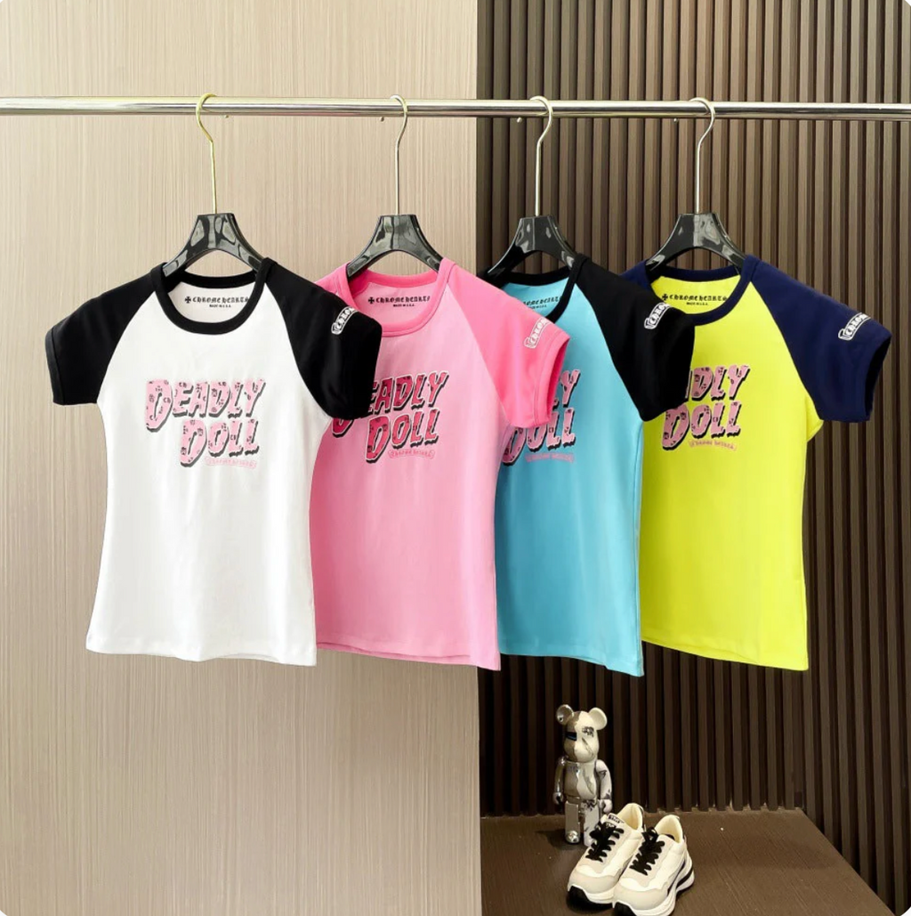 Chrome Hearts deadly doll cartoon goddess print short-sleeved T-shirt